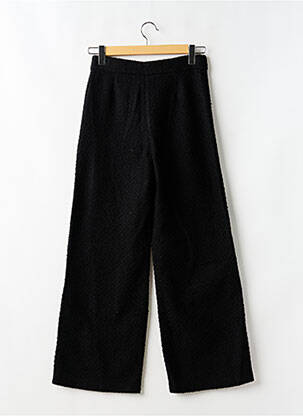 Pantalon droit fermeture zippée sous rabat boutonné noir MORGAN femme
