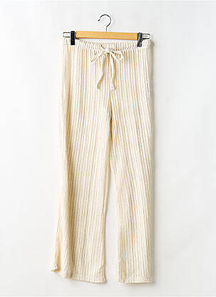 Pantalon flare taille élastique beige ASOS femme