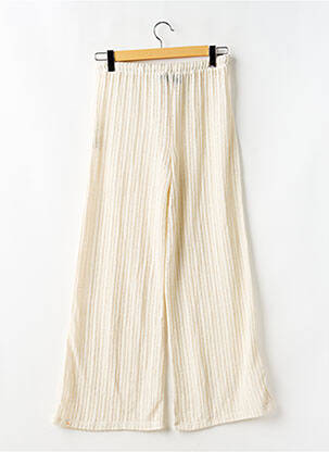 Pantalon flare taille élastique beige ASOS femme