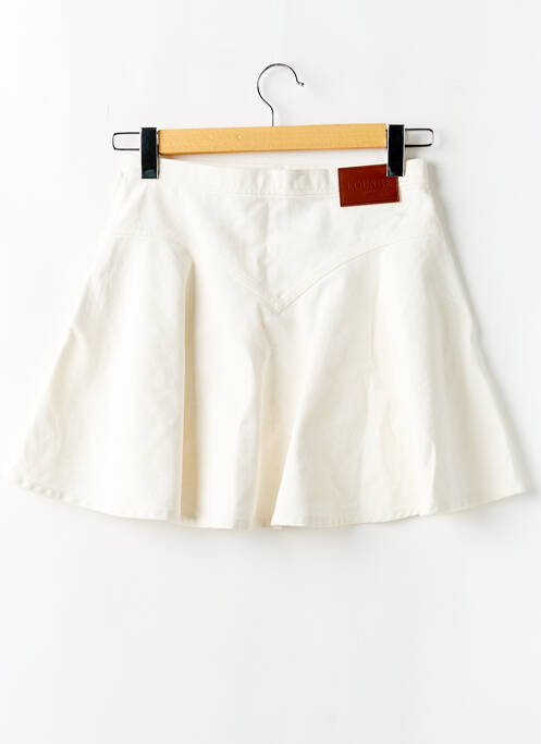 Jupe courte coupe évasée blanc LOUNGE femme