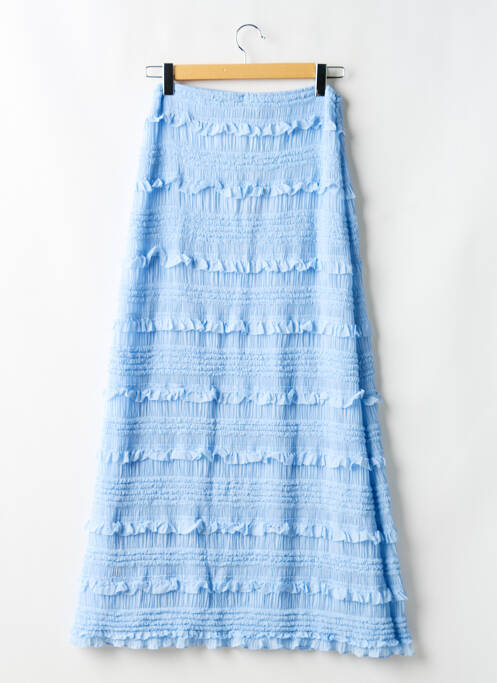 Jupe mi-longue coupe droite bleu OH POLLY femme