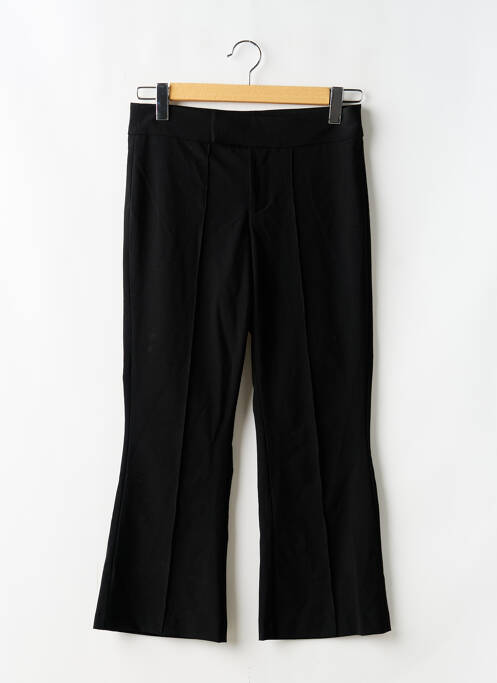 Pantalon droit fermeture zippée sous rabat boutonné noir GINA TRICOT femme