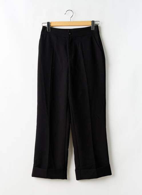 Pantalon droit fermeture zippée sous rabat boutonné noir ORAIJE femme