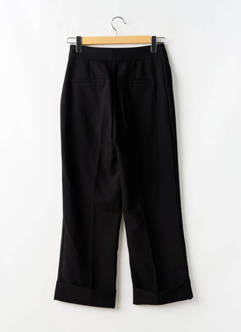 Pantalon droit fermeture zippée sous rabat boutonné noir ORAIJE femme