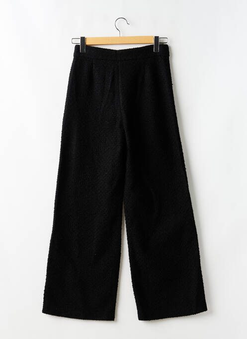 Pantalon droit fermeture zippée sous rabat boutonné noir MORGAN femme