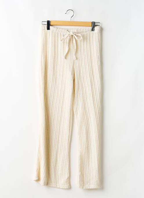 Pantalon flare taille élastique beige ASOS femme