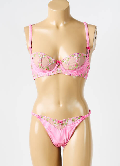 Ensemble lingerie string rose LOUNGE femme