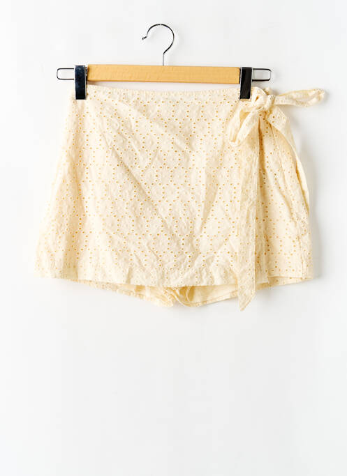 Jupe short beige CAMAIEU femme