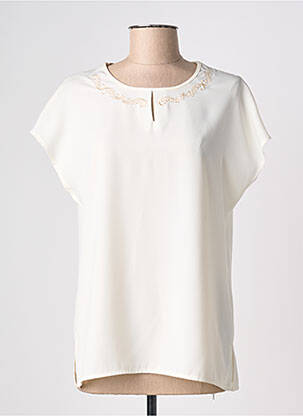 Top manches courtes manches courtes blanc MAZARINE femme