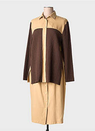 Ensemble jupe fermeture boutonnée sur le devant beige CHARLES GUITARD femme