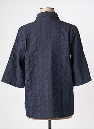 Chemisier coupe cintrée manches 3/4 bleu GRIFFON femme