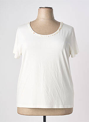 T-shirt stretch manches courtes blanc GRIFFON femme