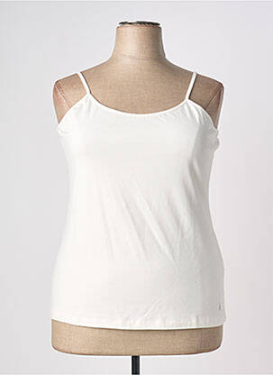T-shirt stretch fines bretelles blanc CONCEPT K femme