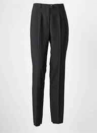 Pantalon slim tissage popeline taille normale noir GRIFFON femme