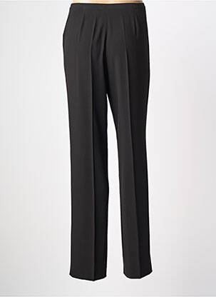 Pantalon droit tissage popeline taille normale noir ATIAN femme