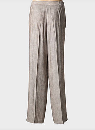 Pantalon droit tissage crêpe taille normale gris ATIAN femme