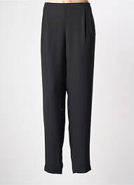 Pantalon droit tissage popeline taille normale noir PL COUTURE femme
