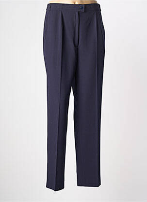 Pantalon droit tissage popeline taille normale bleu PL COUTURE femme