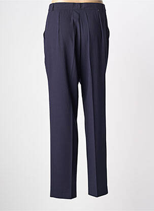 Pantalon droit tissage popeline taille normale bleu PL COUTURE femme