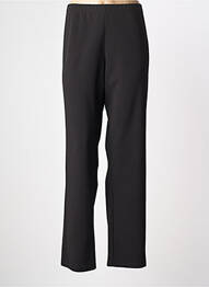 Pantalon droit stretch taille normale noir FRANCE RIVOIRE femme