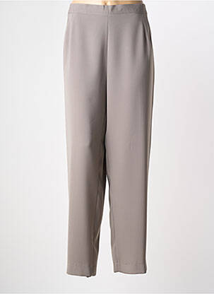 Pantalon droit tissage popeline taille normale gris PL COUTURE femme
