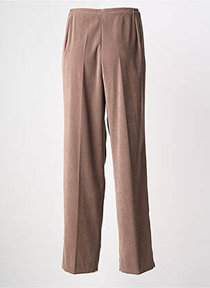 Pantalon droit stretch taille normale marron FRANCE RIVOIRE femme