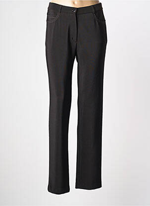 Pantalon droit stretch taille normale noir FRANCE RIVOIRE femme