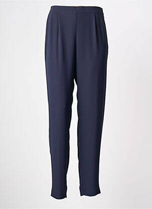 Pantalon droit taille élastique taille normale bleu PL COUTURE femme
