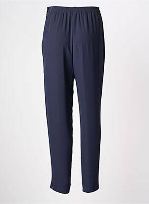 Pantalon droit tissage crêpe taille normale bleu PL COUTURE femme