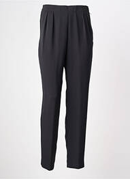Pantalon droit tissage crêpe taille normale noir PL COUTURE femme