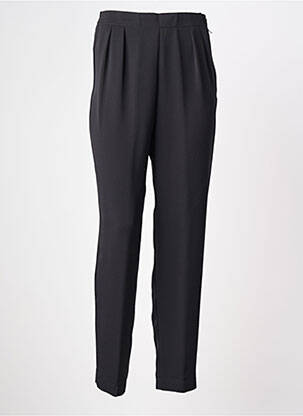 Pantalon droit tissage crêpe taille normale noir PL COUTURE femme