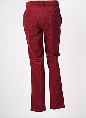 Pantalon droit stretch taille normale rouge GRIFFON femme