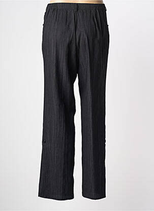 Pantalon droit fermeture zippée sous rabat boutonné taille normale noir GRIFFON femme