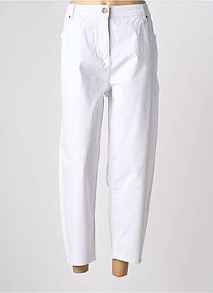 Pantacourt stretch taille normale blanc GRIFFON femme