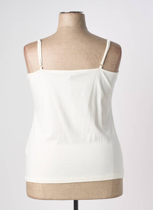 T-shirt stretch fines bretelles blanc CONCEPT K femme