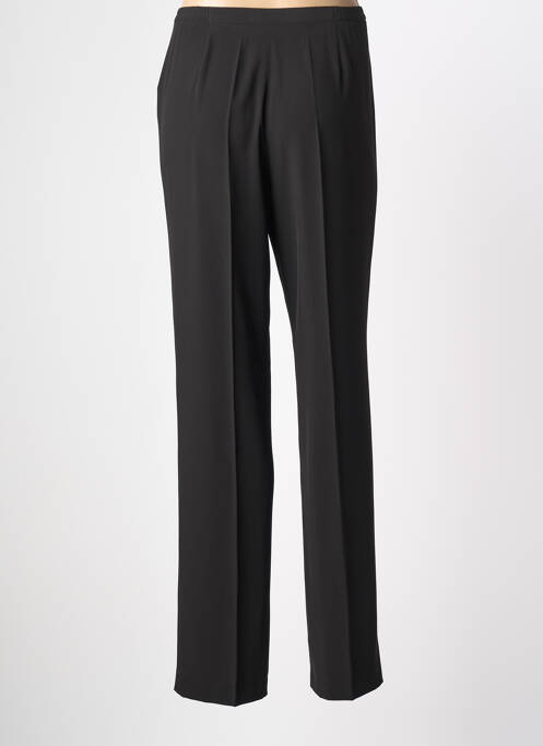 Pantalon droit tissage popeline taille normale noir ATIAN femme