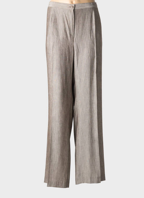 Pantalon droit tissage crêpe taille normale gris ATIAN femme
