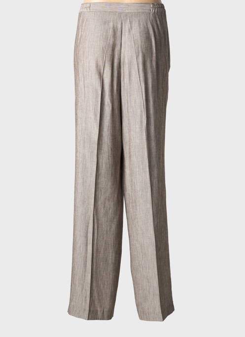 Pantalon droit tissage crêpe taille normale gris ATIAN femme