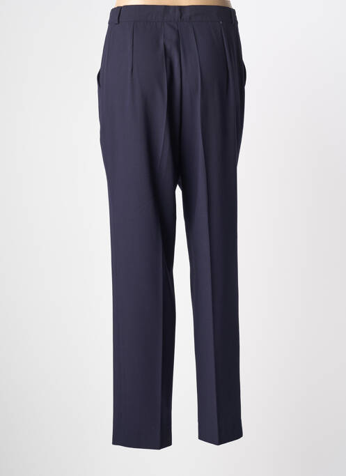 Pantalon droit tissage popeline taille normale bleu PL COUTURE femme