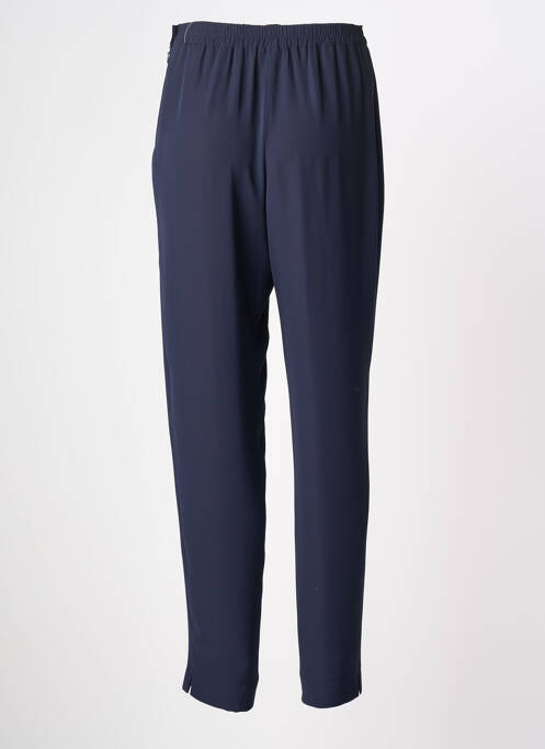 Pantalon droit tissage crêpe taille normale bleu PL COUTURE femme