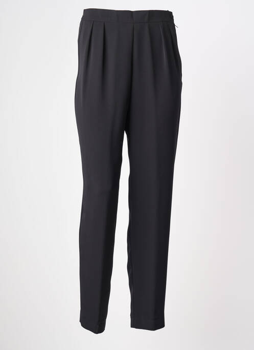 Pantalon droit taille élastique taille normale noir PL COUTURE femme
