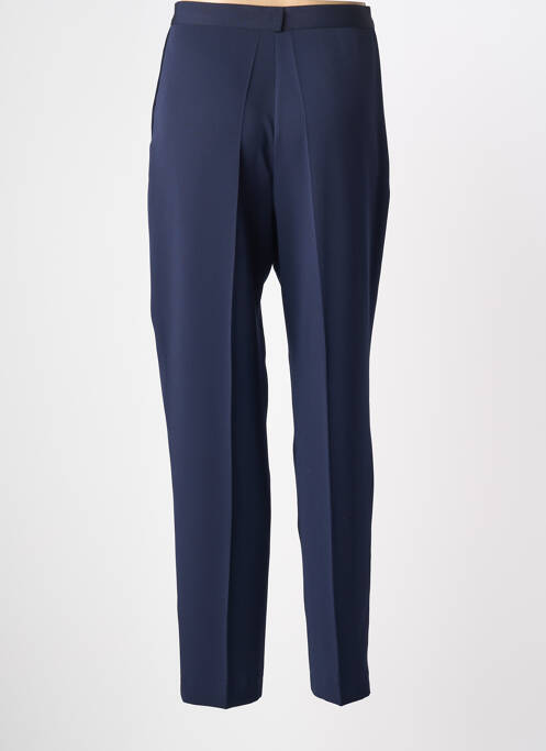 Pantalon slim tissage popeline taille normale bleu GRÈGE femme