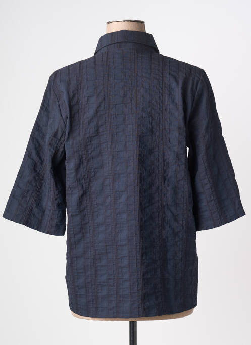 Chemisier coupe cintrée manches 3/4 bleu GRIFFON femme