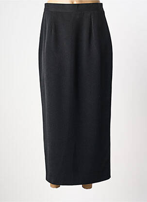 Jupe mi-longue coupe droite noir PL COUTURE femme