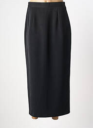 Jupe mi-longue coupe droite noir PL COUTURE femme