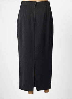 Jupe mi-longue coupe droite noir PL COUTURE femme