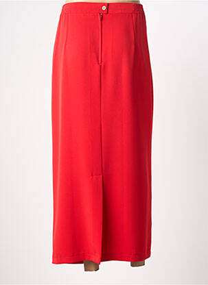 Jupe longue fermeture zippée au dos rouge PL COUTURE femme
