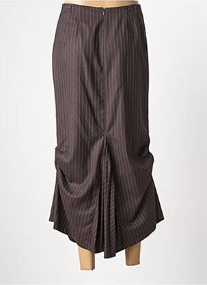 Jupe longue imprimé fantaisie marron BAI AMOUR femme