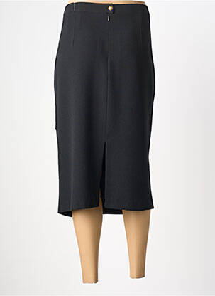 Jupe mi-longue coupe droite noir PL COUTURE femme