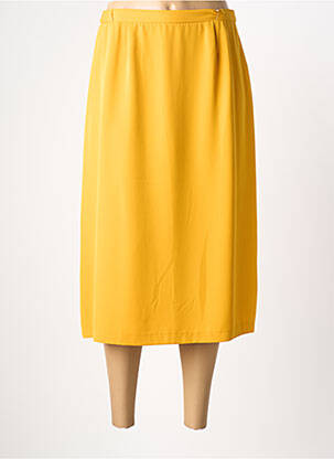 Jupe mi-longue coupe droite jaune CHARLES GUITARD femme